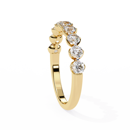 Lyra Beam – Round Lab Diamond Double Accent Ring
