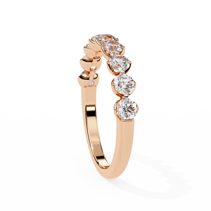 Lyra Beam – Round Lab Diamond Double Accent Ring