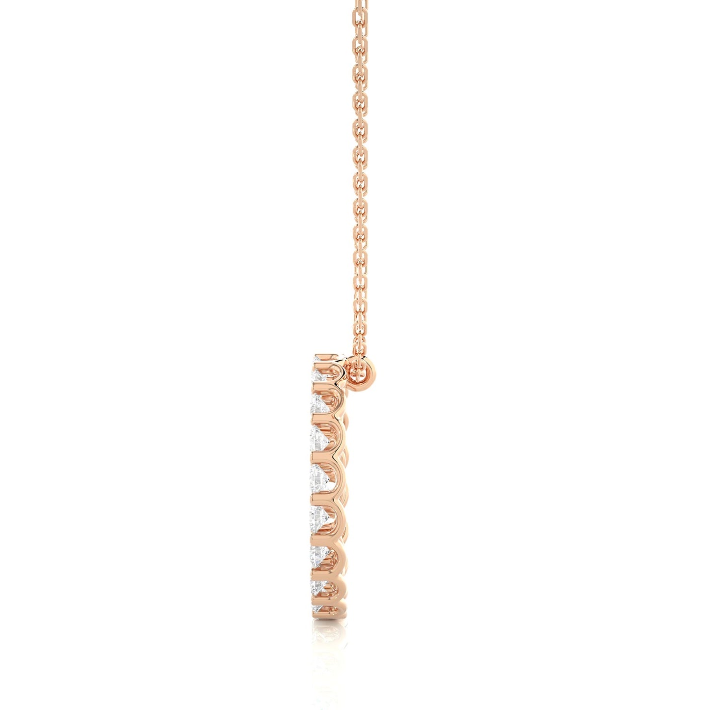 Rose Gold Eternity Pendant Necklace