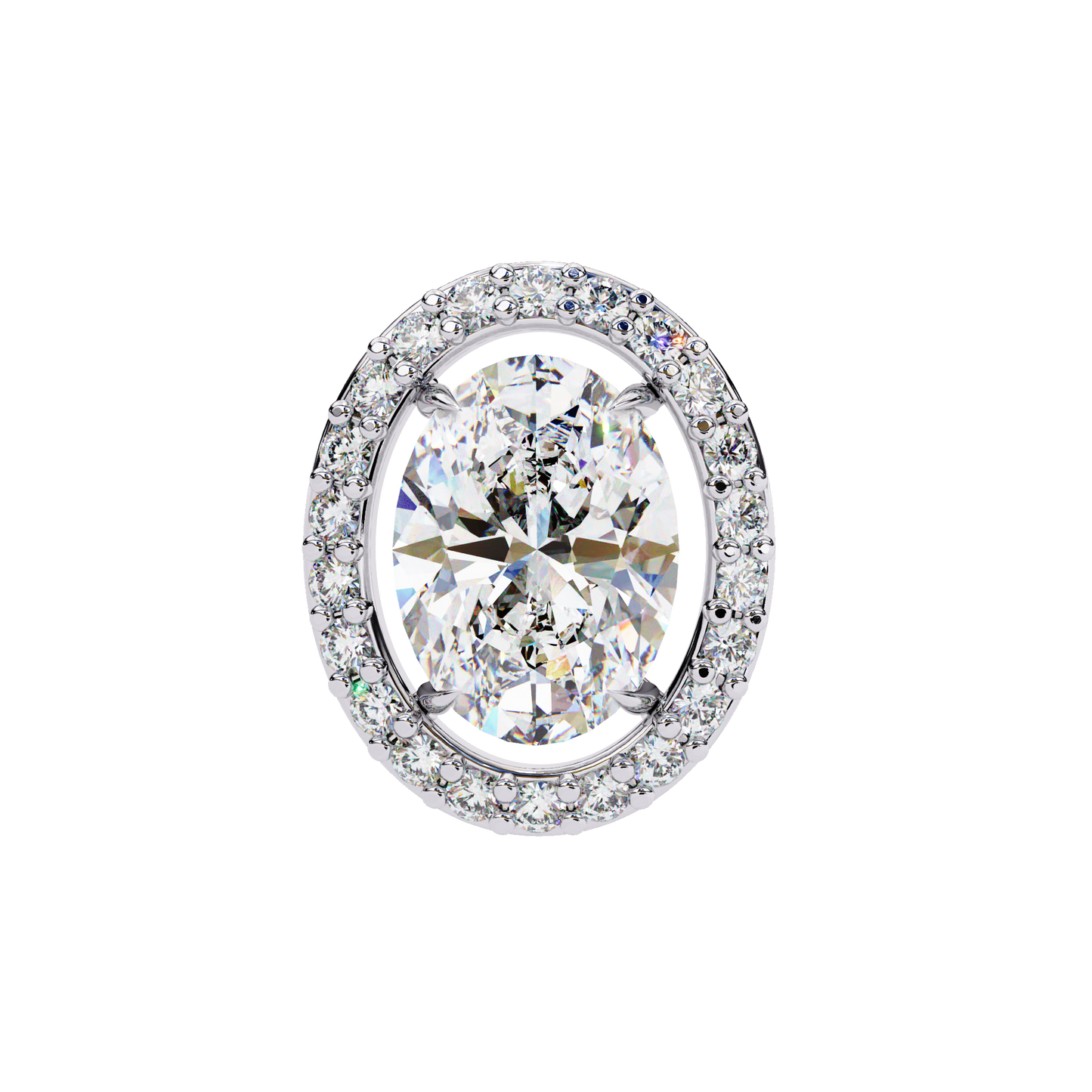 Orbit Bloom – Oval & Round Lab Diamond Cluster Earring
