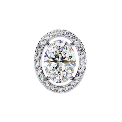 Orbit Bloom – Oval & Round Lab Diamond Cluster Earring