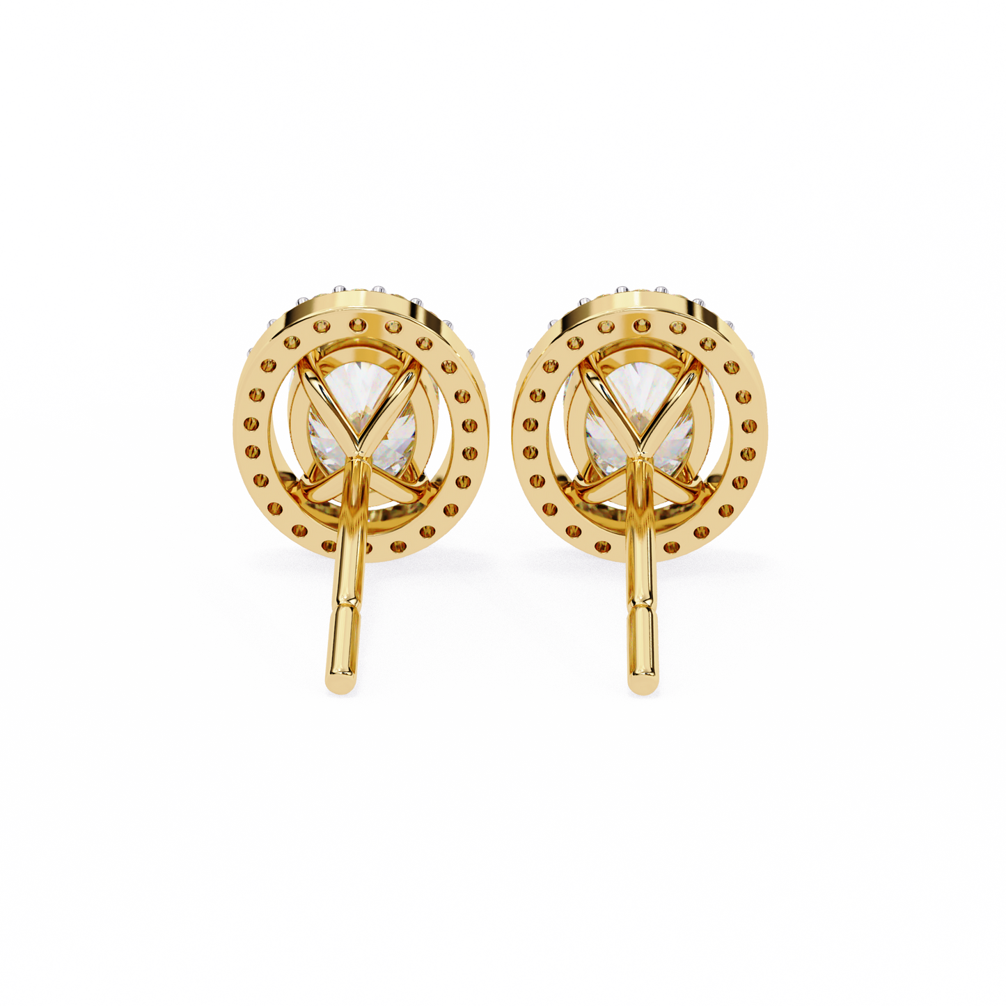 Orbit Bloom – Oval & Round Lab Diamond Cluster Earring