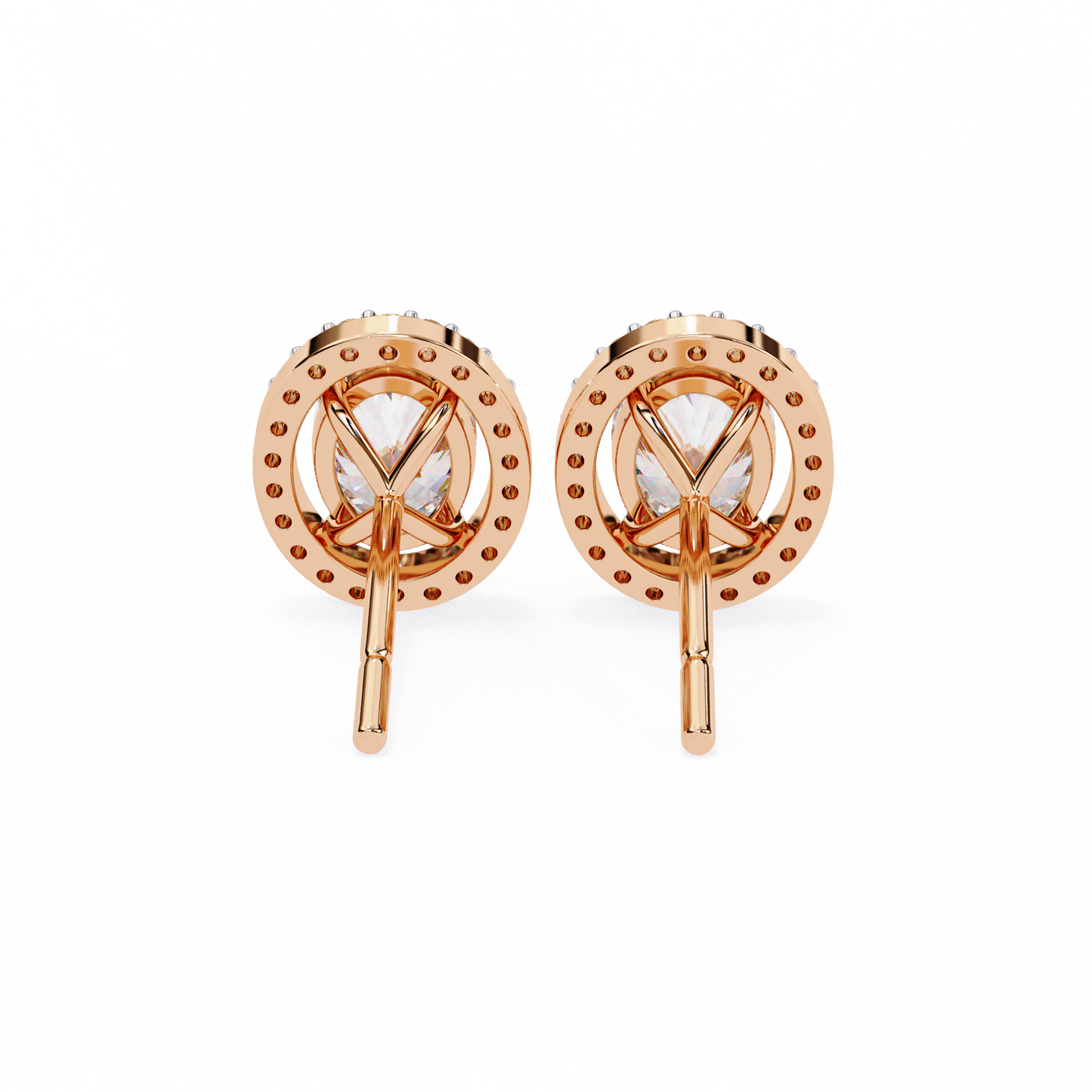 Orbit Bloom – Oval & Round Lab Diamond Cluster Earring