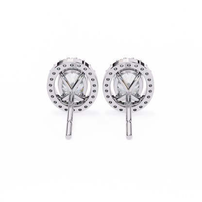 Orbit Bloom – Oval & Round Lab Diamond Cluster Earring