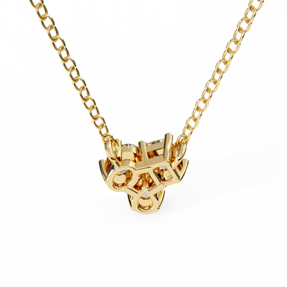 Trinity Glow – Emerald, Oval & Pear Lab Diamond Chain Pendant