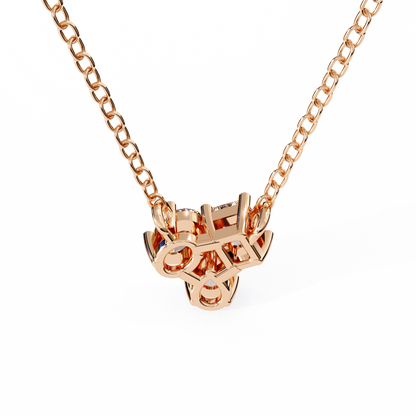 Trinity Glow – Emerald, Oval & Pear Lab Diamond Chain Pendant