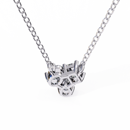 Trinity Glow – Emerald, Oval & Pear Lab Diamond Chain Pendant