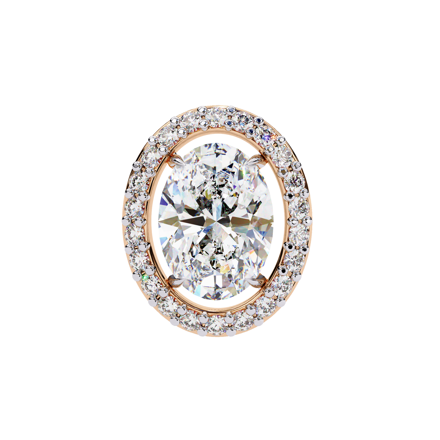 Orbit Bloom – Oval & Round Lab Diamond Cluster Earring