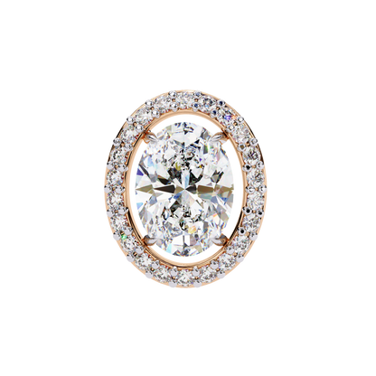 Orbit Bloom – Oval & Round Lab Diamond Cluster Earring
