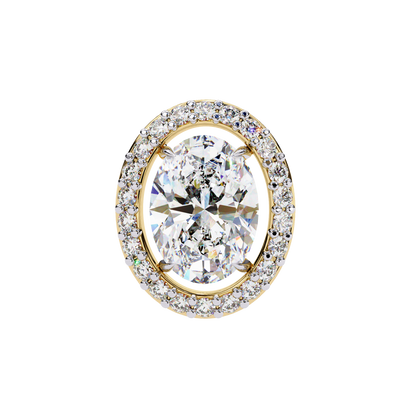 Orbit Bloom – Oval & Round Lab Diamond Cluster Earring