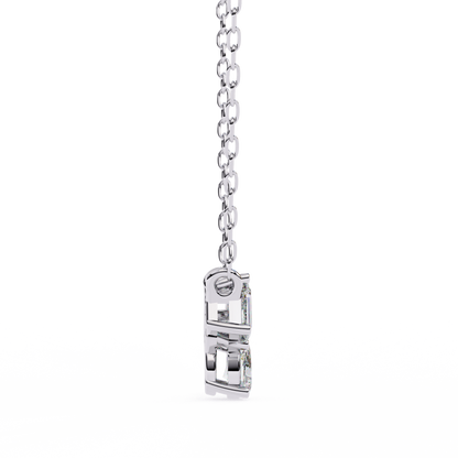 Trinity Glow – Emerald, Oval & Pear Lab Diamond Chain Pendant