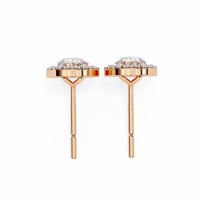 Orbit Bloom – Oval & Round Lab Diamond Cluster Earring