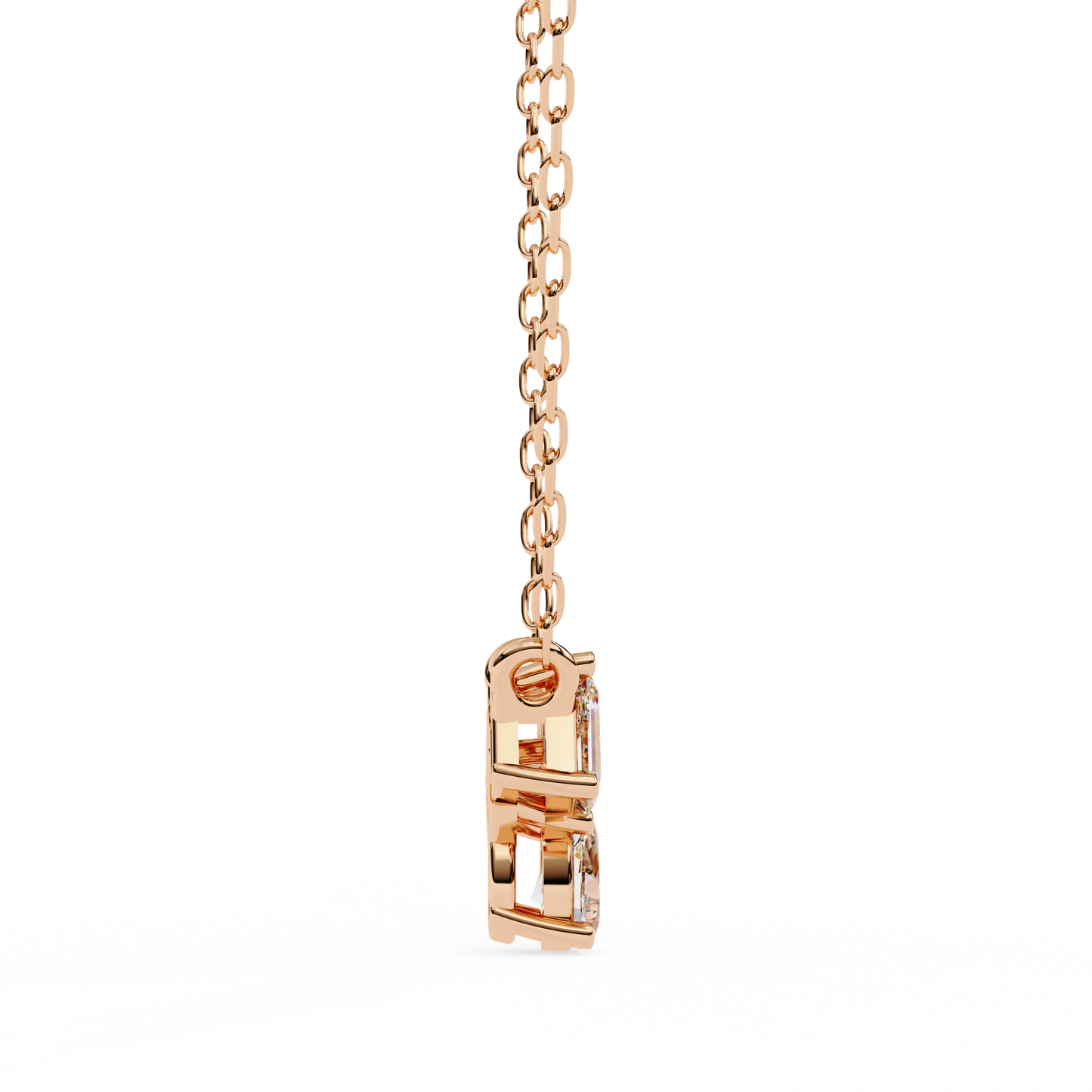 Trinity Glow – Emerald, Oval & Pear Lab Diamond Chain Pendant