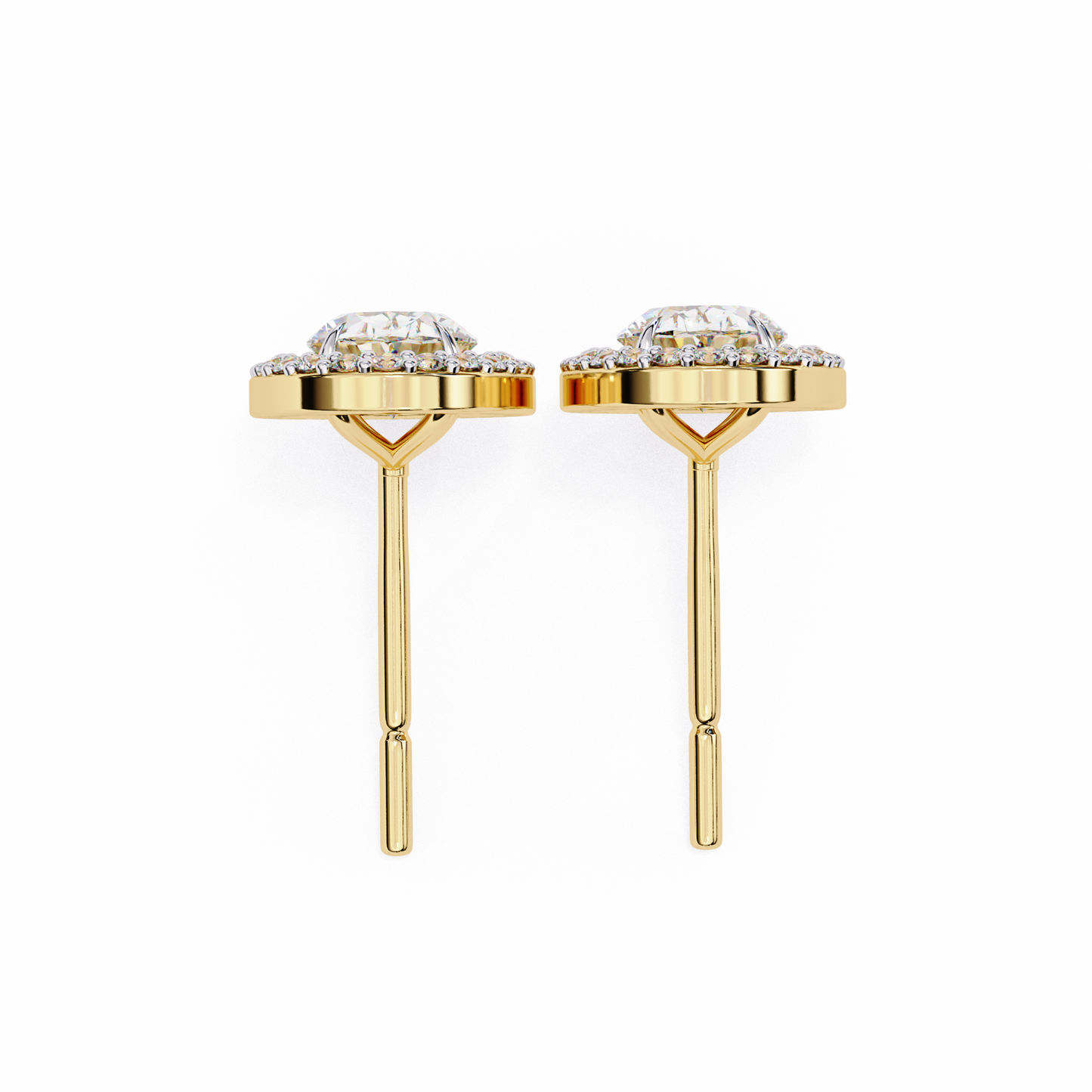 Orbit Bloom – Oval & Round Lab Diamond Cluster Earring
