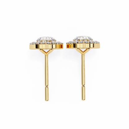 Orbit Bloom – Oval & Round Lab Diamond Cluster Earring