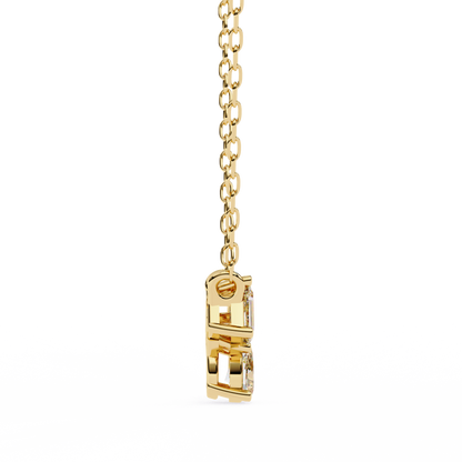 Trinity Glow – Emerald, Oval & Pear Lab Diamond Chain Pendant