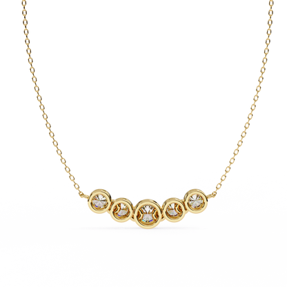 Starlit Bar – Round Lab Diamond Vertical Necklace