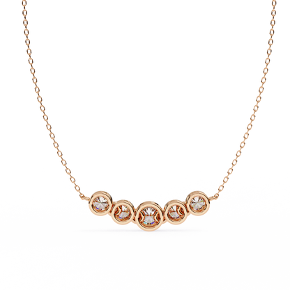 Starlit Bar – Round Lab Diamond Vertical Necklace