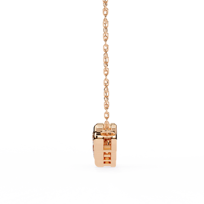 Starlit Bar – Round Lab Diamond Vertical Necklace