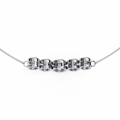 Starlit Bar – Round Lab Diamond Vertical Necklace