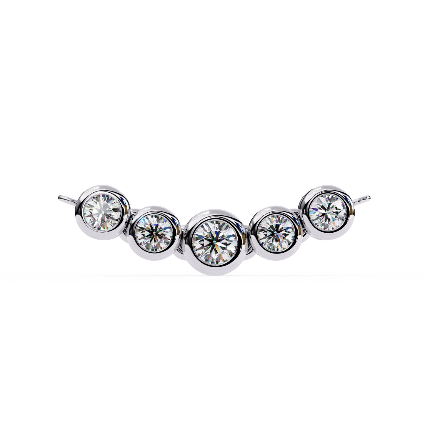 Starlit Bar – Round Lab Diamond Vertical Necklace