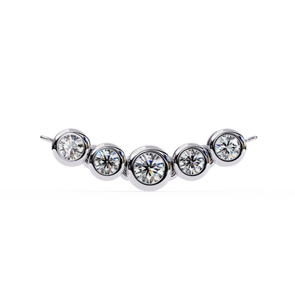 Starlit Bar – Round Lab Diamond Vertical Necklace