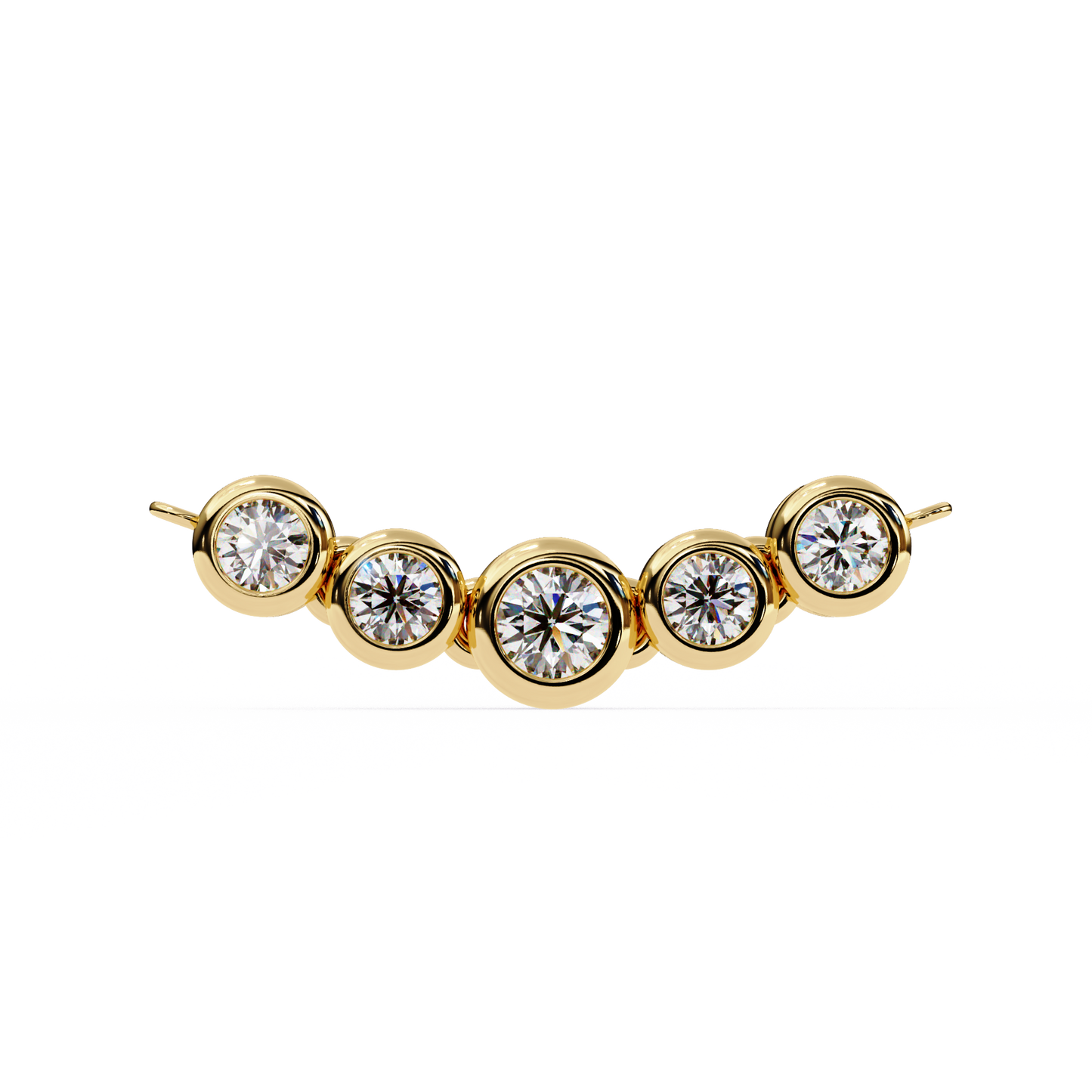 Starlit Bar – Round Lab Diamond Vertical Necklace