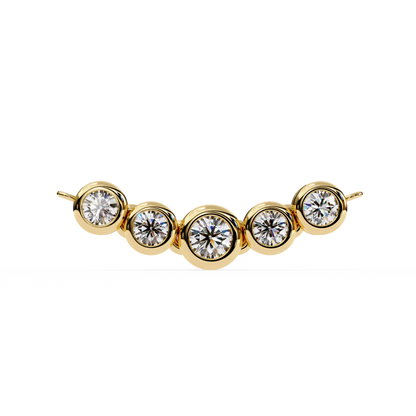 Starlit Bar – Round Lab Diamond Vertical Necklace