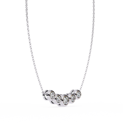 Starlit Bar – Round Lab Diamond Vertical Necklace