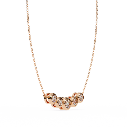 Starlit Bar – Round Lab Diamond Vertical Necklace
