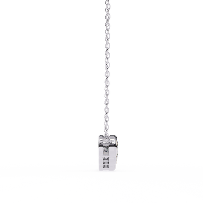 Starlit Bar – Round Lab Diamond Vertical Necklace