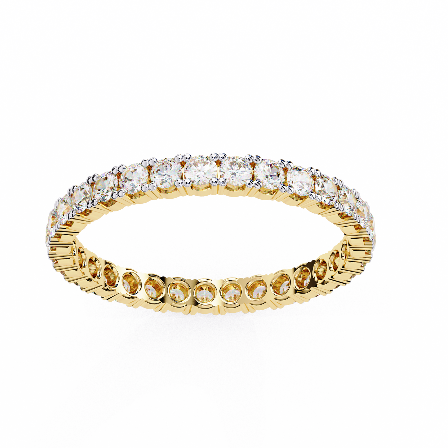 Constella Curve – Round Lab Diamond Open Wrap Band