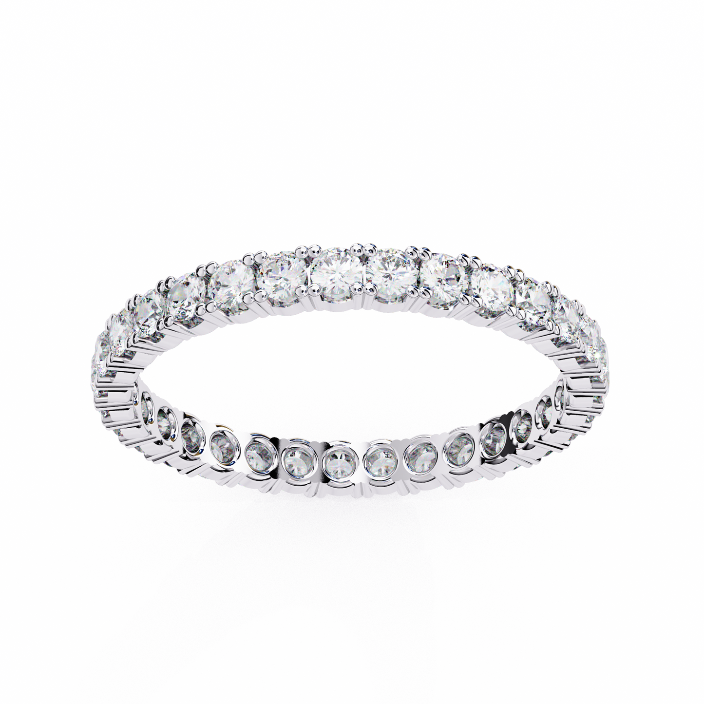 Constella Curve – Round Lab Diamond Open Wrap Band