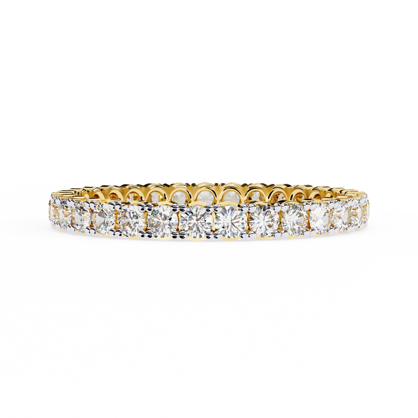 Constella Curve – Round Lab Diamond Open Wrap Band