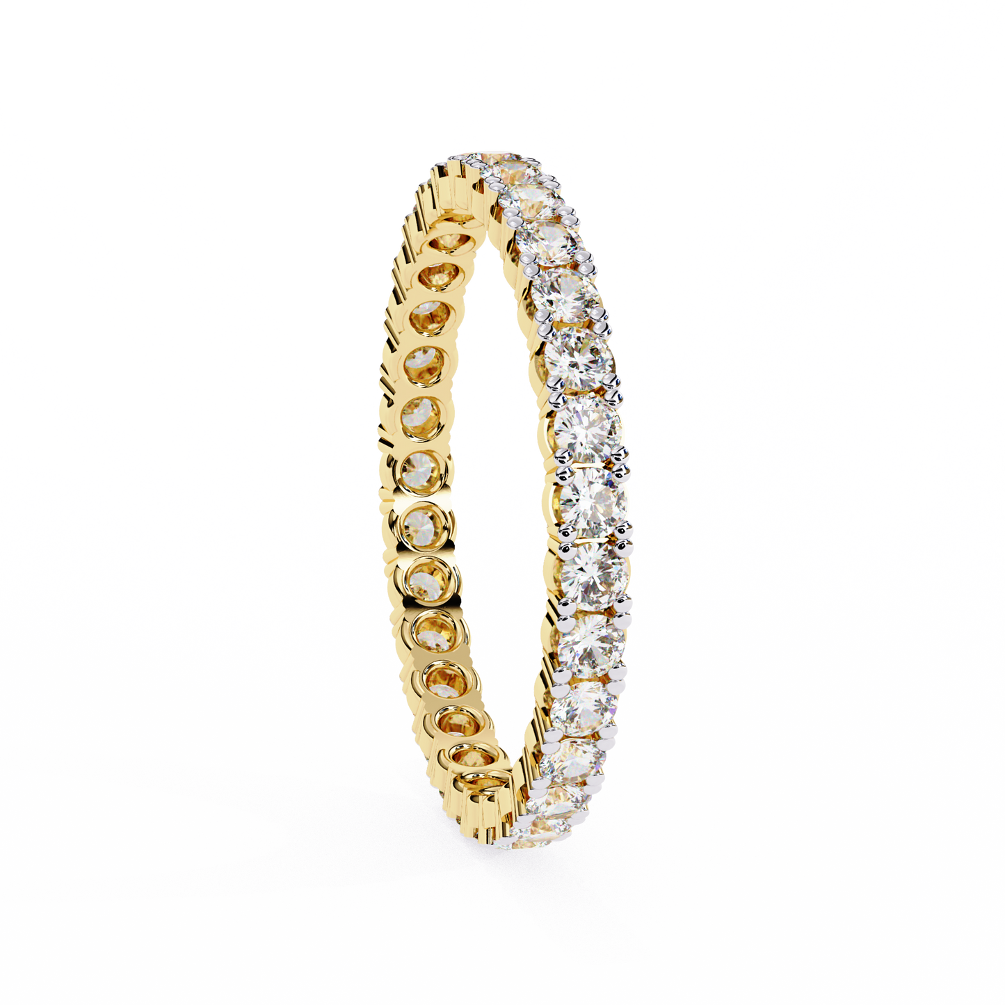 Constella Curve – Round Lab Diamond Open Wrap Band