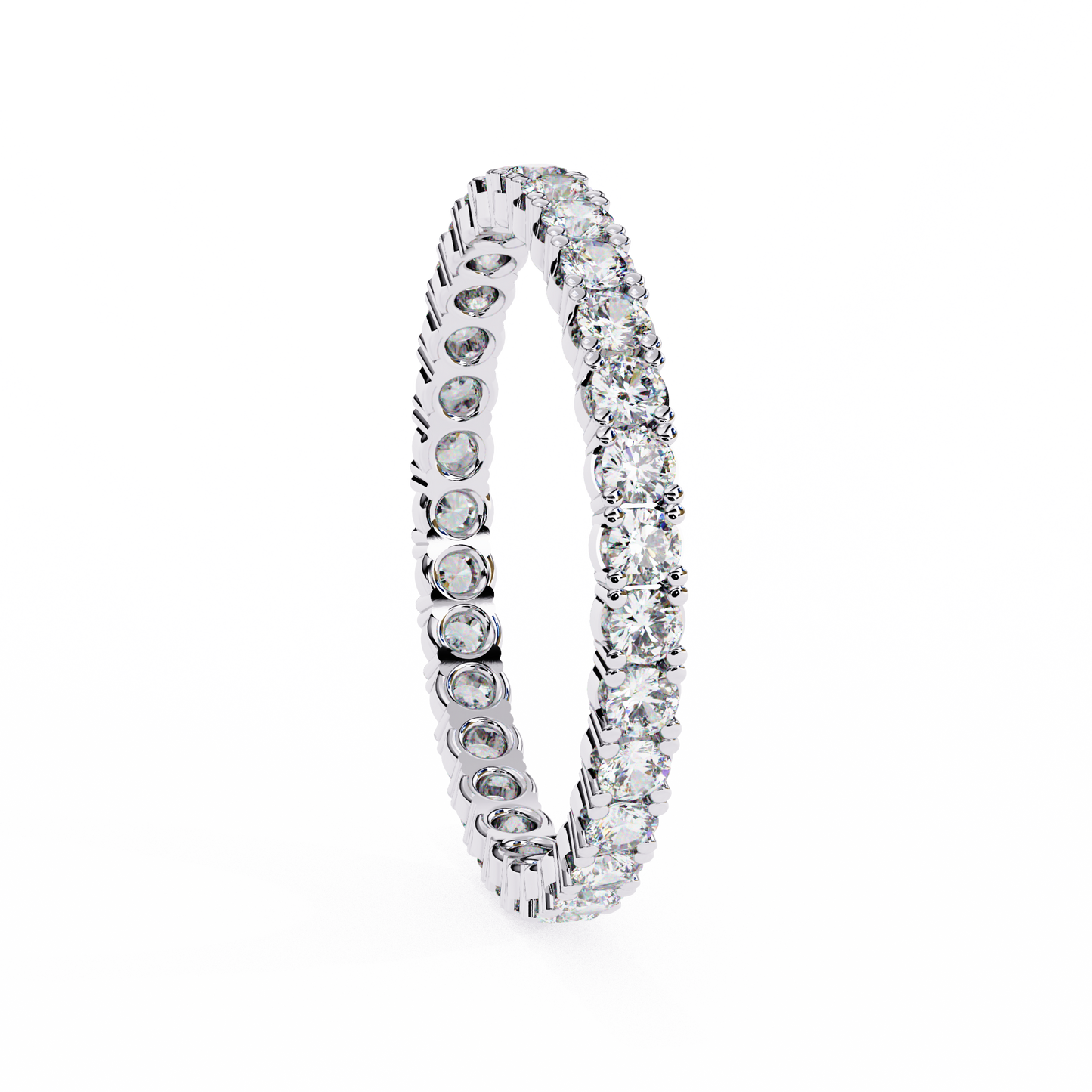 Constella Curve – Round Lab Diamond Open Wrap Band