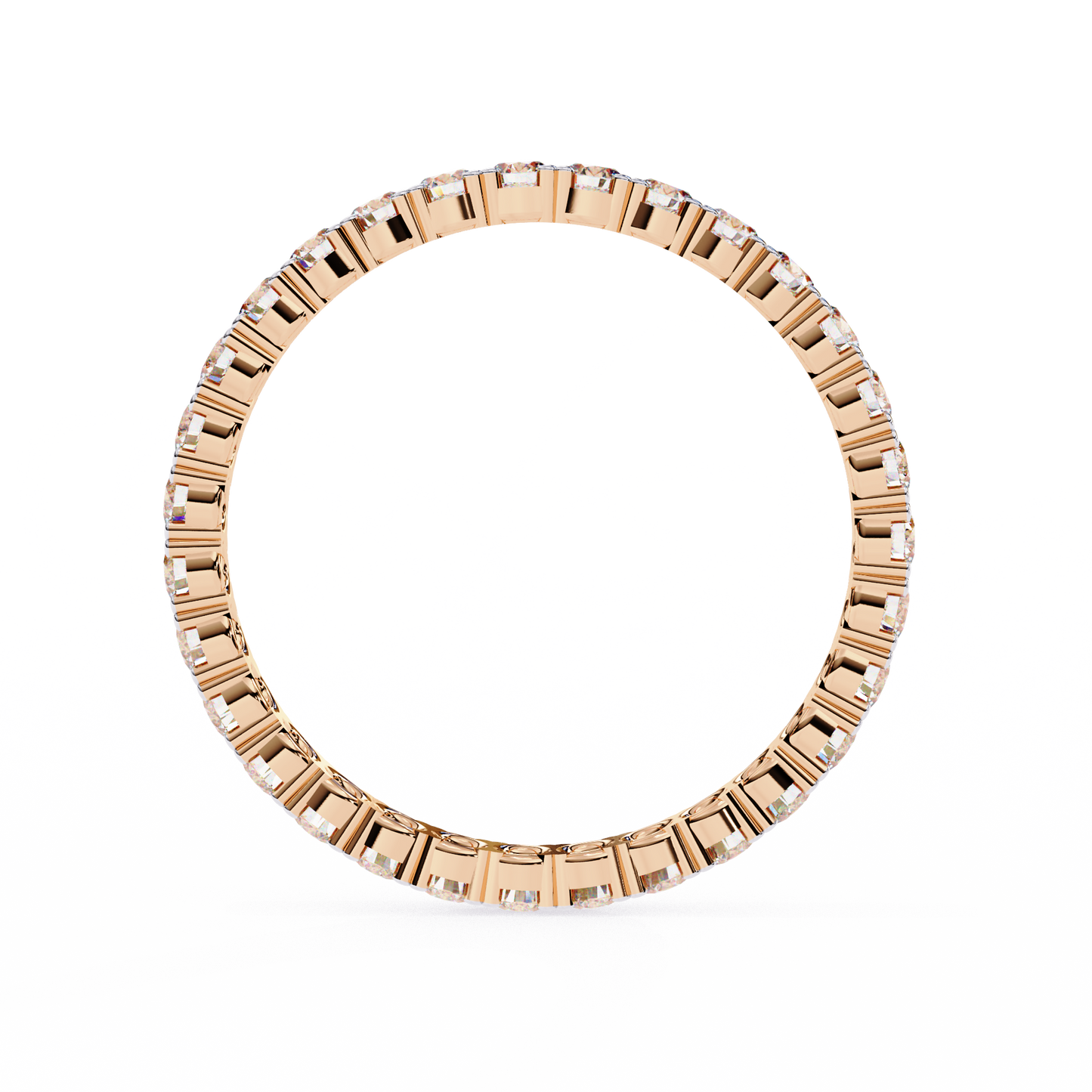 Constella Curve – Round Lab Diamond Open Wrap Band