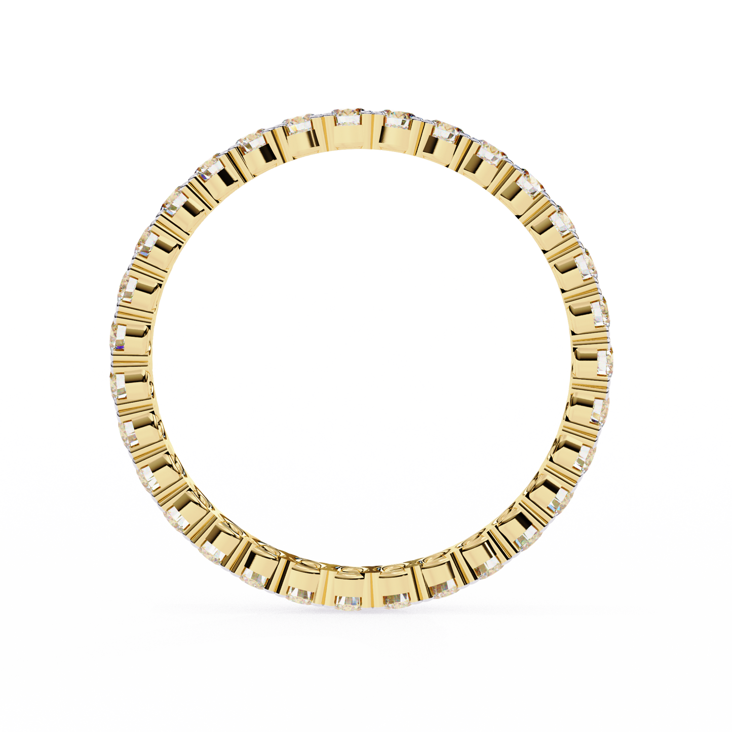 Constella Curve – Round Lab Diamond Open Wrap Band