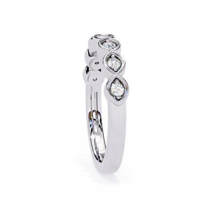 Sierra Arc – Round Diamond Petite Curved Band