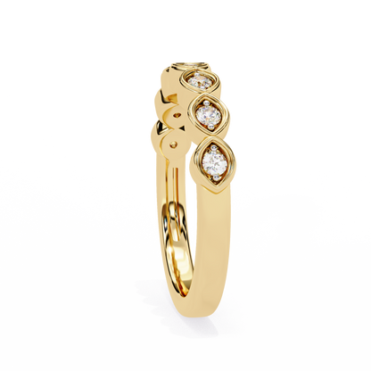 Sierra Arc – Round Diamond Petite Curved Band