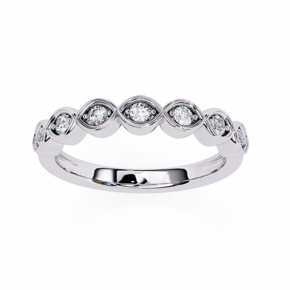 Sierra Arc – Round Diamond Petite Curved Band
