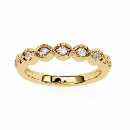 Sierra Arc – Round Diamond Petite Curved Band