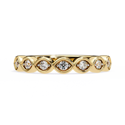 Sierra Arc – Round Diamond Petite Curved Band
