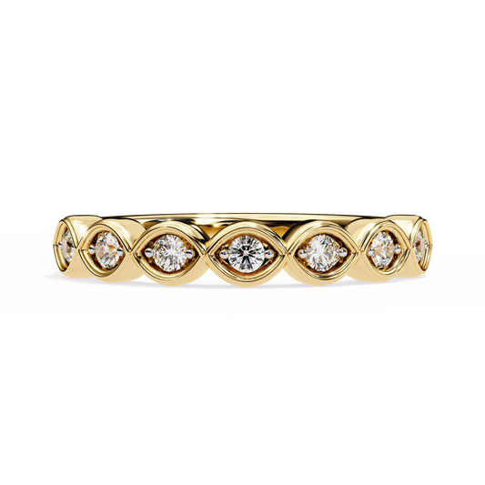 Sierra Arc – Round Lab Diamond Petite Curved Band