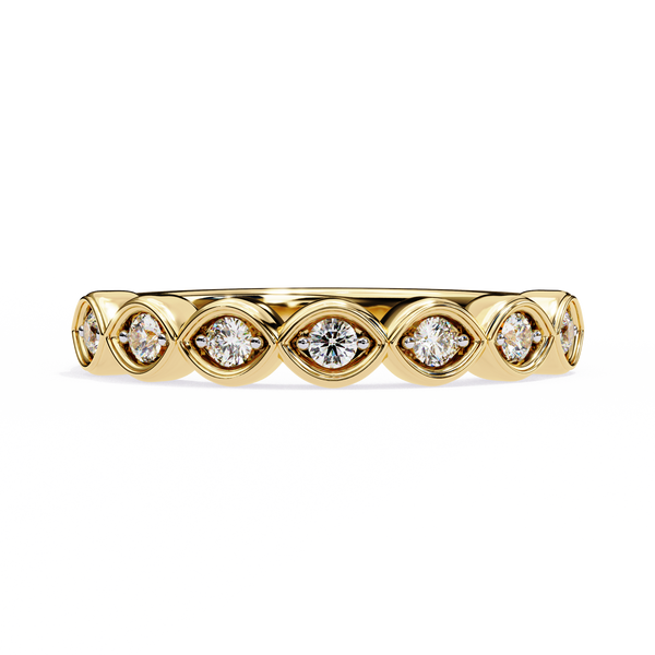 Sierra Arc – Round Diamond Petite Curved Band