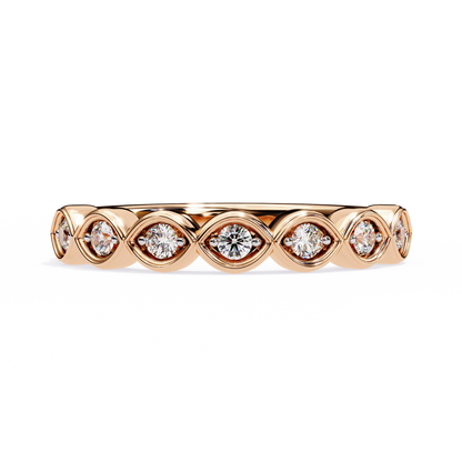 Sierra Arc – Round Diamond Petite Curved Band