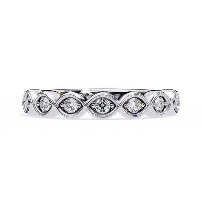 Sierra Arc – Round Diamond Petite Curved Band