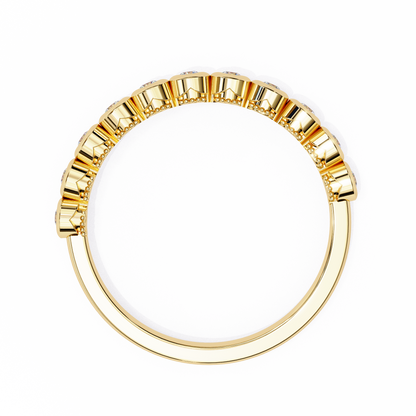 Horizon Gleam – Round Lab Diamond Chevron Band