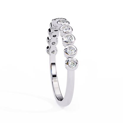 Horizon Gleam – Round Lab Diamond Chevron Band