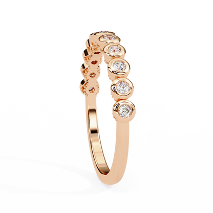 Horizon Gleam – Round Lab Diamond Chevron Band